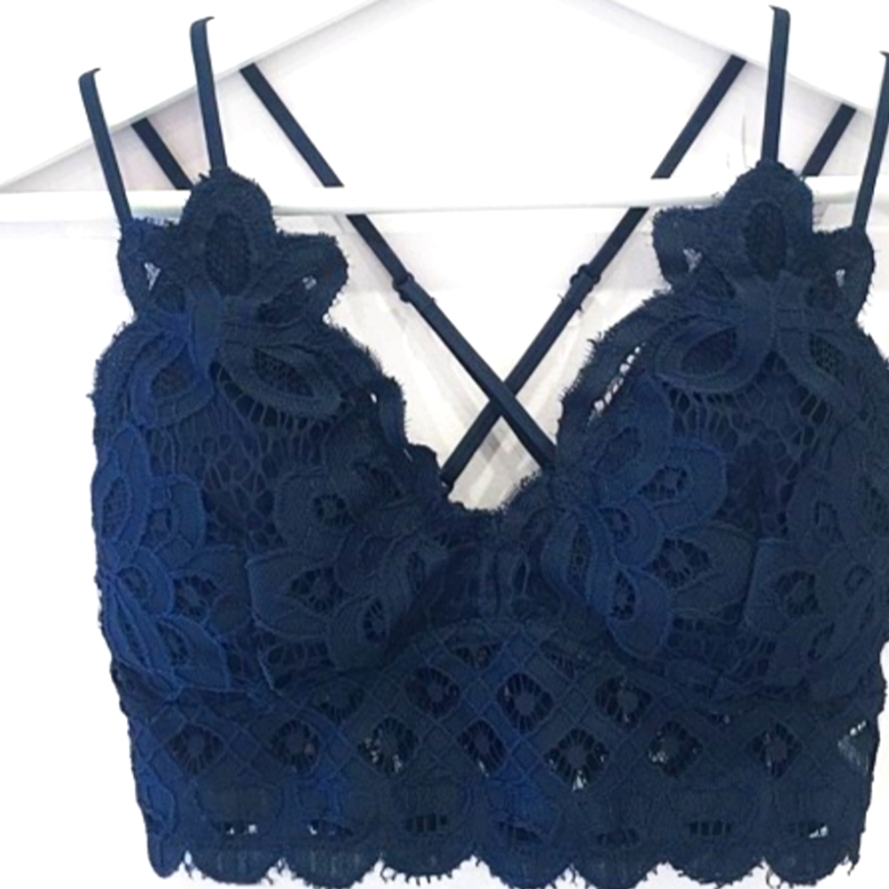 Navy Lace Bralette